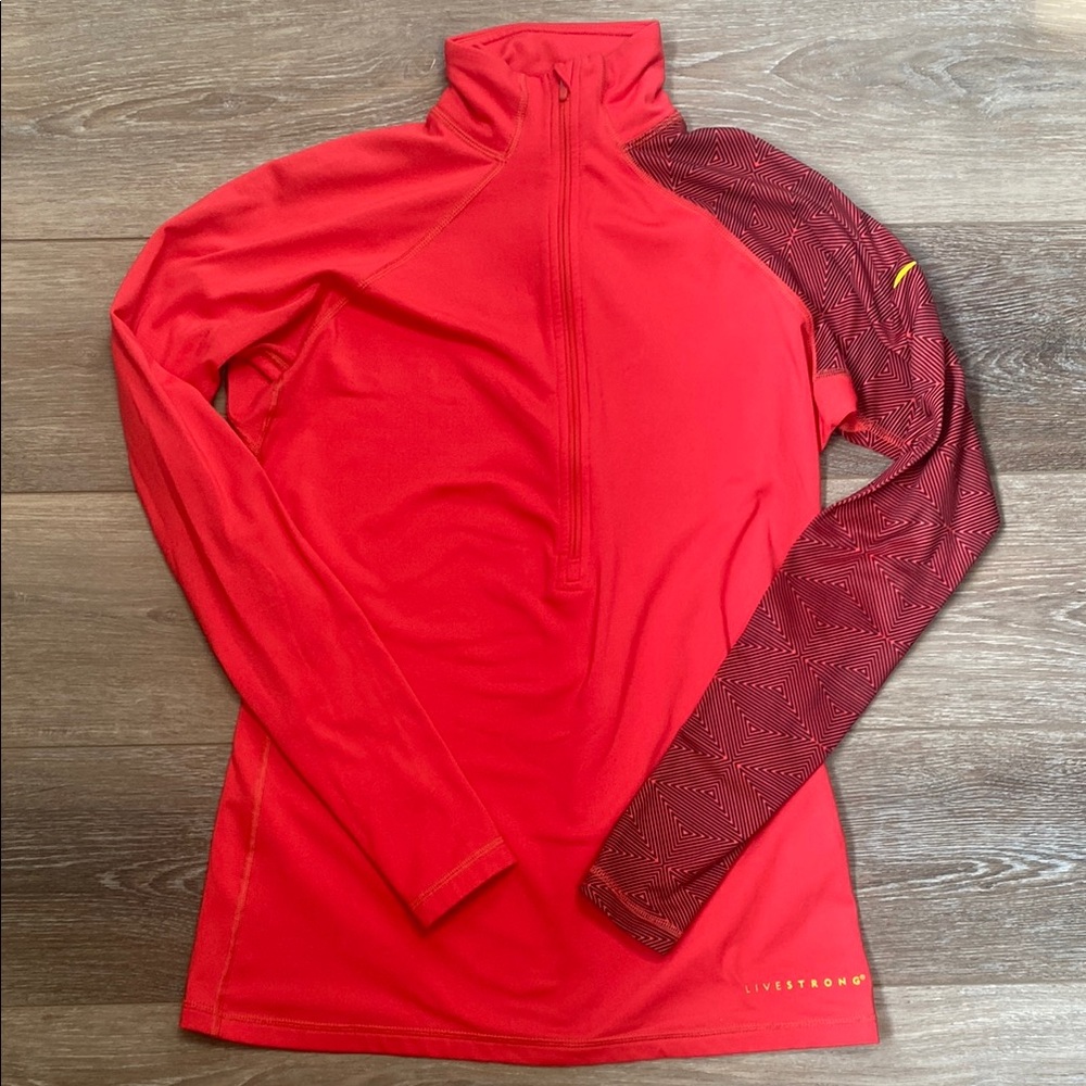Nike Red and Maroon Long Sleeve Tee